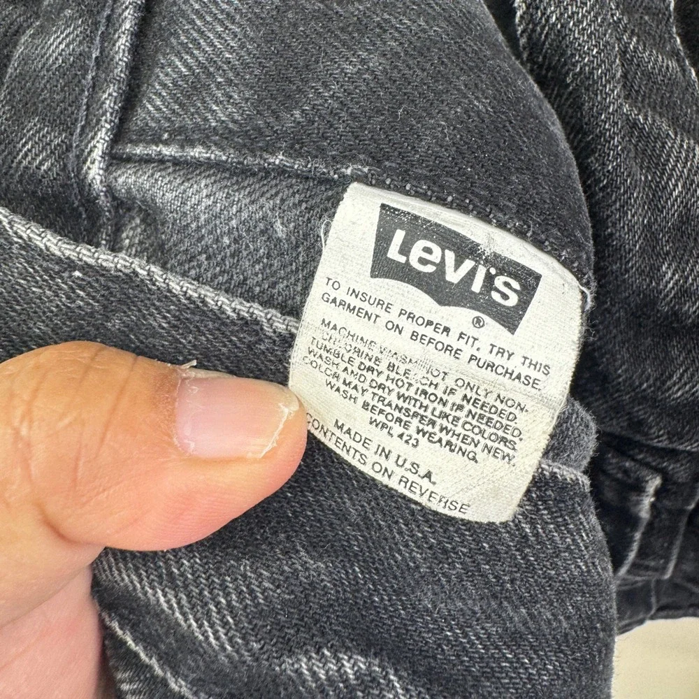 Levis Denim Jacket XL Faded Black‎ American Original Patch USA VTG 90s Trucker